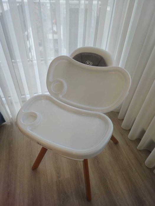 Scaun pentru copii, de masa 2 in 1 Kinderkraft Tixi, Gri