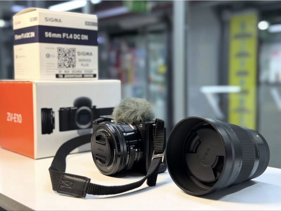 Камера sony zv-e10+sigma 56mm