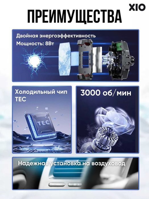 Держатель телефона с охлаждающим чипом! Яндекс и Indriver
