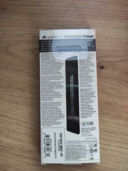 Corsair vengeance pro ddr4 1x 16gb 3600mhz