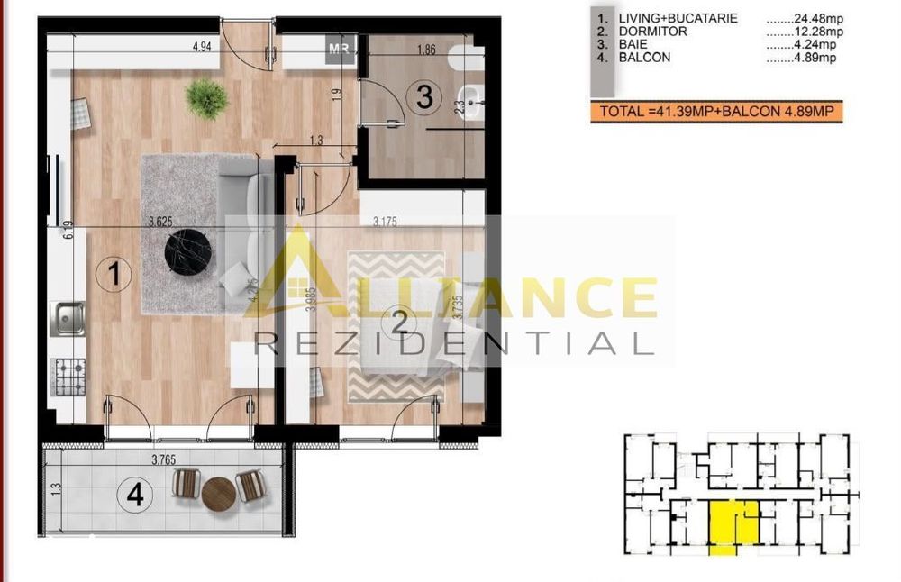 15 Minute Metrou Berceni - Studio - 86.000Eur Tva Inclus