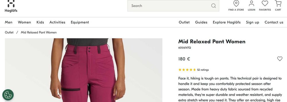 Oригинални  дамски туристически панталони Haglofs