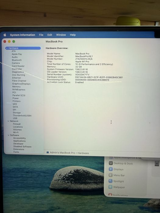 Macbook Pro 16 M1 Pro 32GB ram 1TB SSD