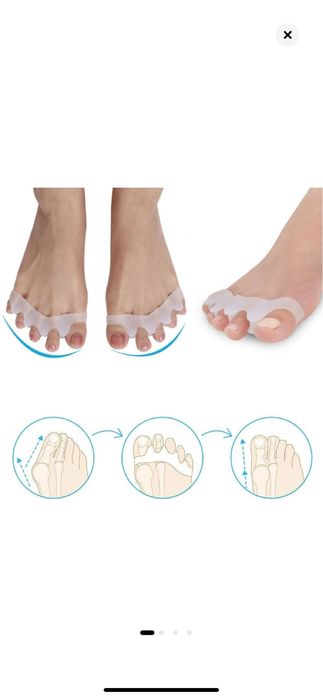 Силиконови ортопедични разделители за пръсти