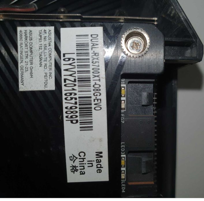Asus dual radeon rx 5700 xt 8gb oc