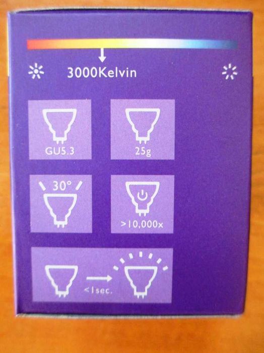 bec LED BenQ MR16, 5W, lumina calda 3000K, 215 lumeni (150 buc.)