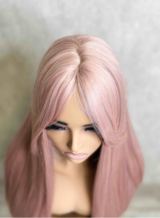 Парик розовый термоволокно