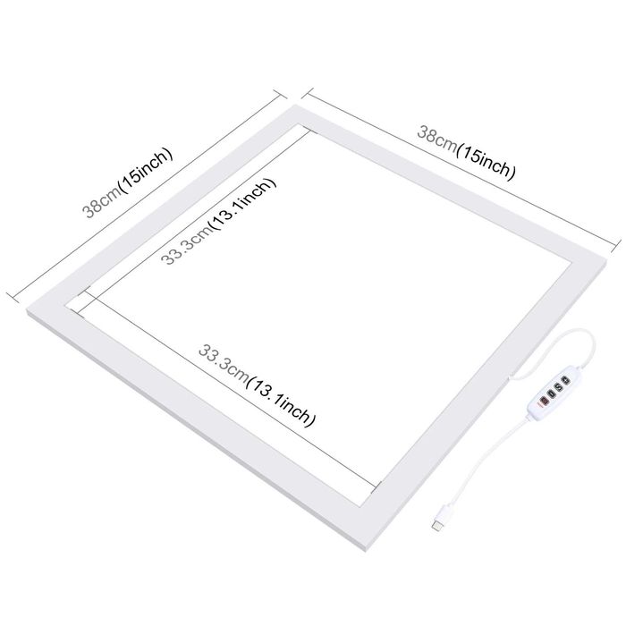 Panou LED 38cm Puluz pentru fotografie de produs, fundal LED cort foto