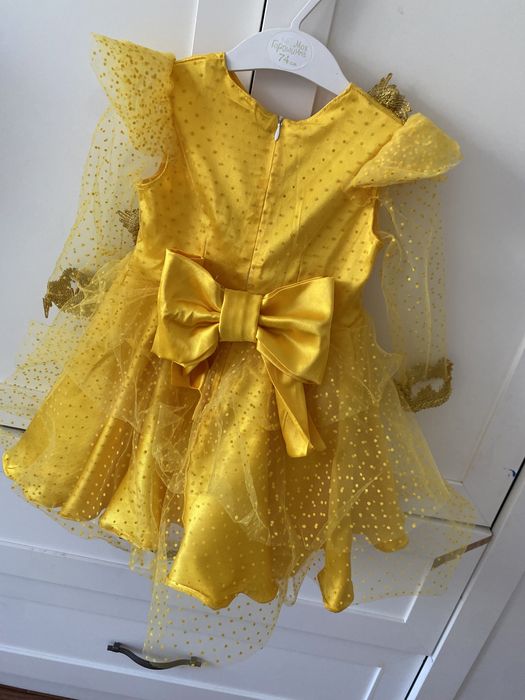 Желтое синяя платье на прокат