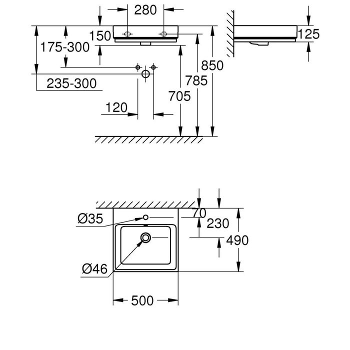 Раковина накладная Grohe