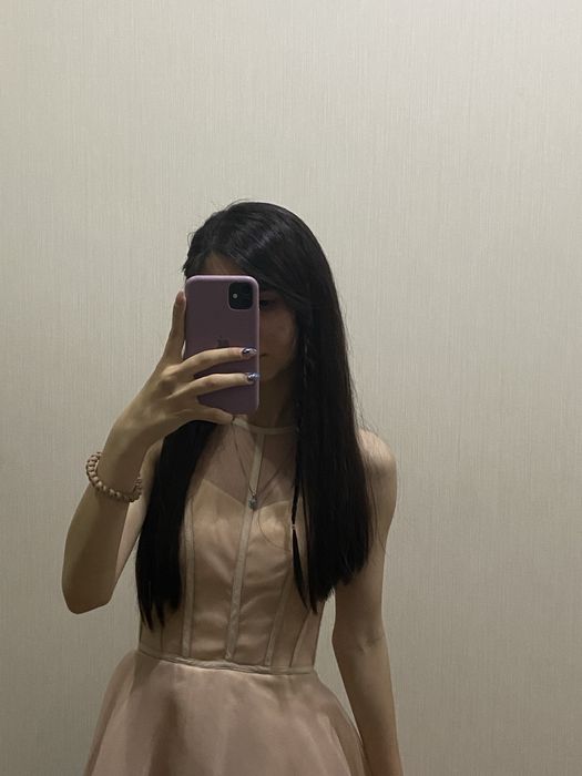 Платье картсет б/у ткань органза