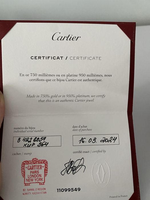 Продам кольцо cartier