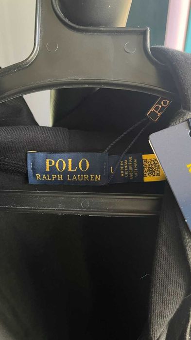 Мъжки суичър Polo, черен с качулка, L размер