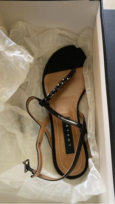 Sandale negre dama made in Italy