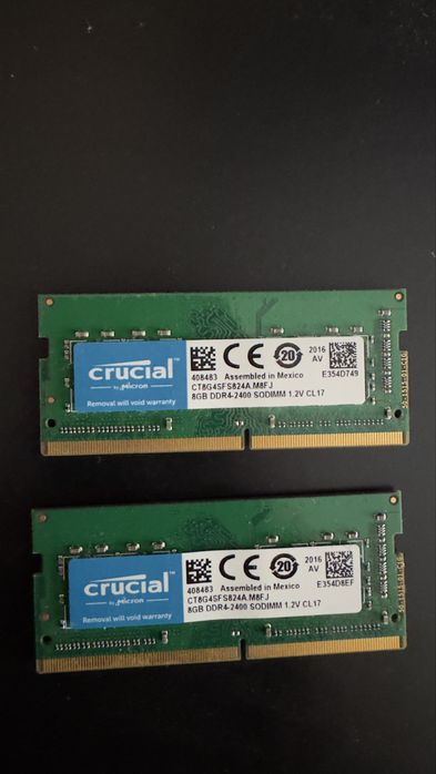 RAM памет Crucial 16GB (2x8GB) DDR4-2400 SODIMM 1.2V CL17