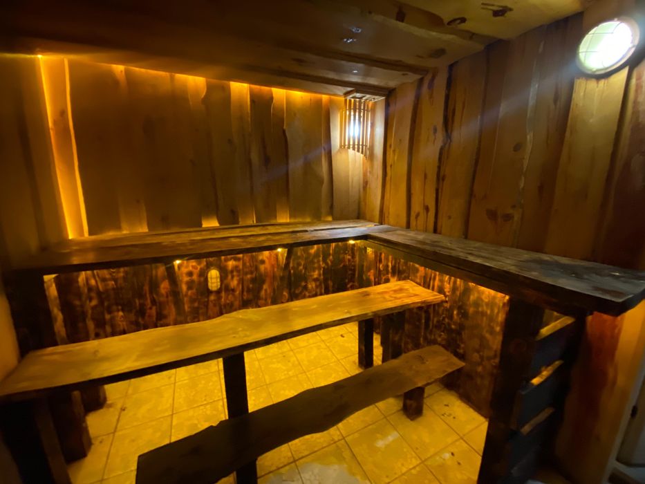 Баня с уличным бассейном