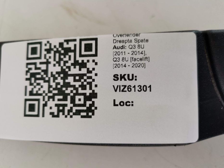 Bandou Aripa Overfender Dreapta Spate Audi Q3 8U 2011 2012 2013 2014,