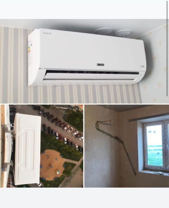 Установка кондиционера 2 этапа