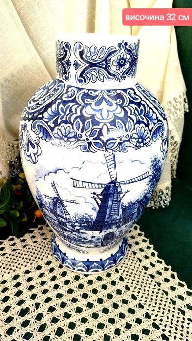 Съд с капак Делфтска керамика