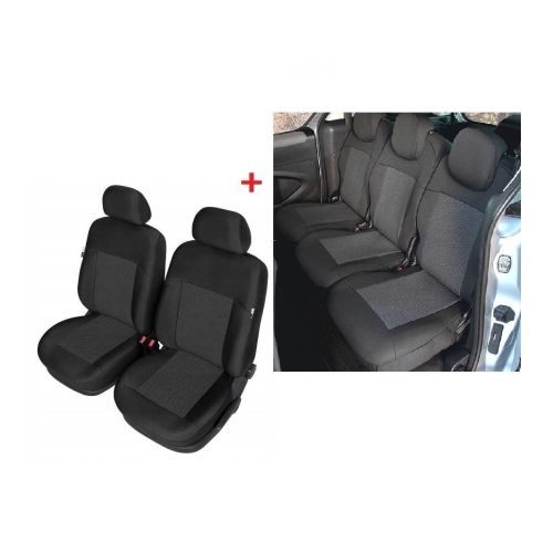 Set huse scaune auto Kegel Tailor Made pentru Peugeot Partner II Tepee 2008-2018, Citroen Berlingo II Combi, 2008-2018, set huse fata + spate
