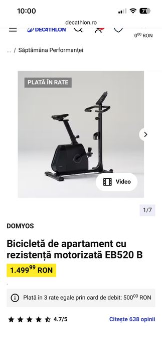 Bicicleta electrica de apartament