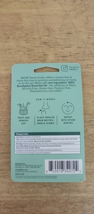 Назальный карандаш MOXE с ароматом эвкалипта