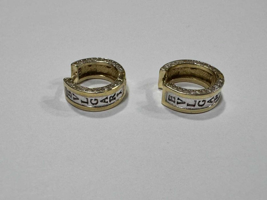 Златни обеци BVLGARI 14 K 585/ 6,18 гр
