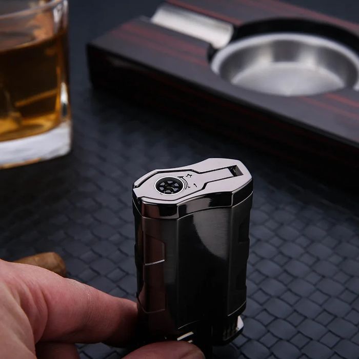 Луксозна запалка за пури с троен джет Honest ( 4 цвята )