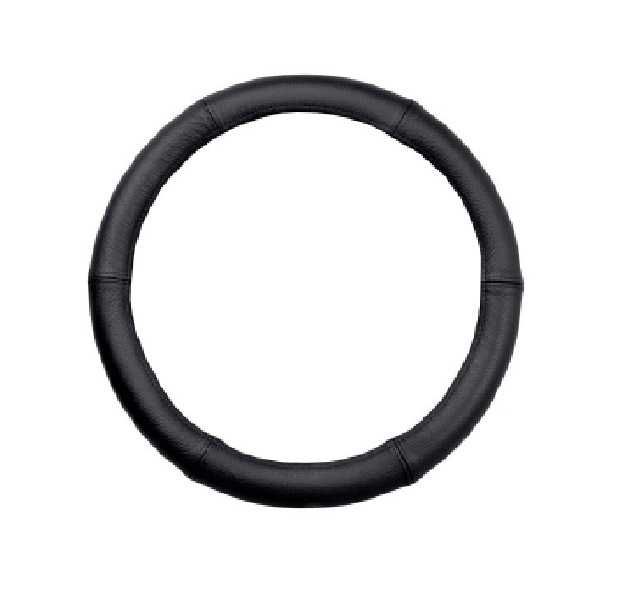 Калъф за волан от естествена кожа - черен, размер M (37-39 см)