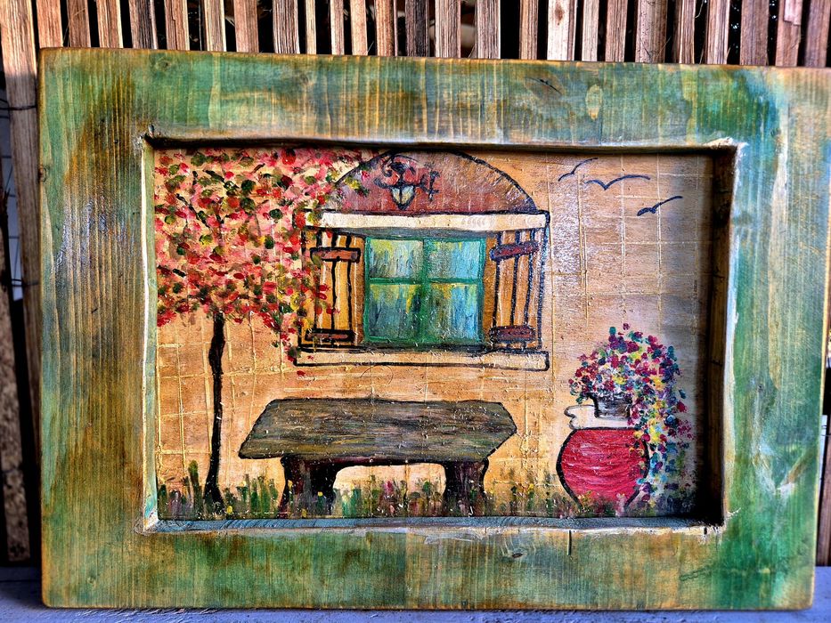 Tablou handmade oak wood