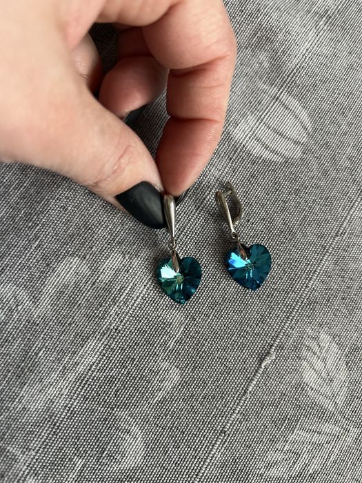 Swarovski сребърни обеци 925