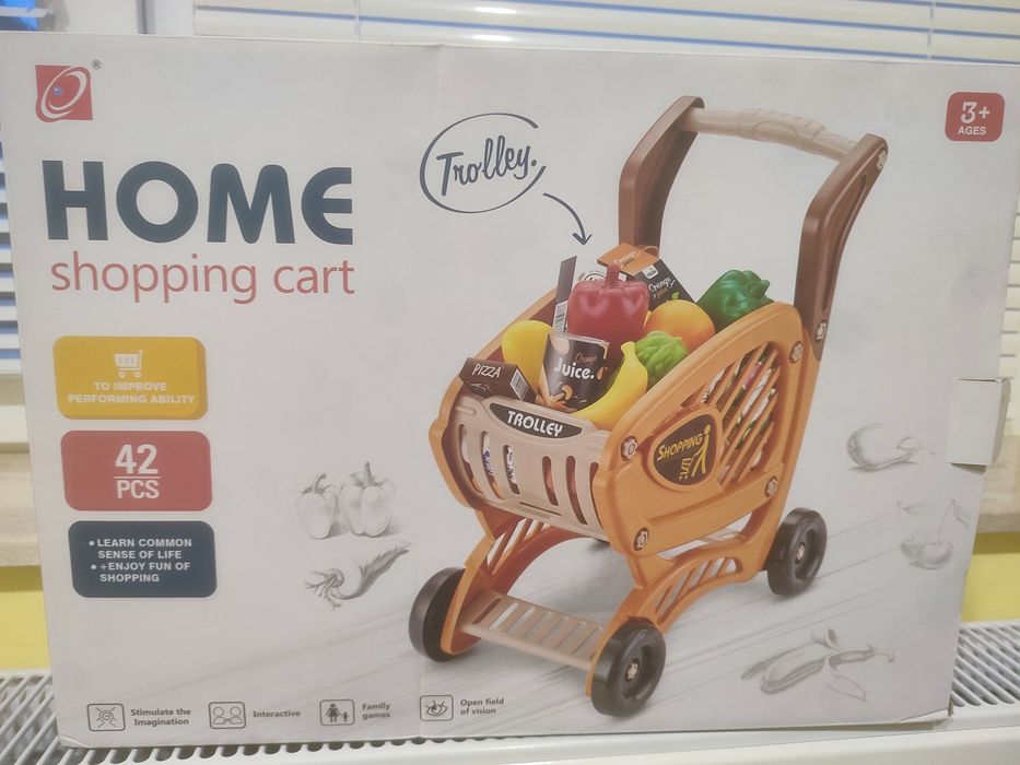 Детски игрален комплект. Пазарска количка. 42 части