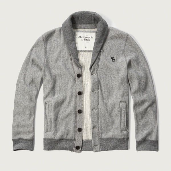 Abercrombie & Fitch Textured Shawl Cardigan Slim Fit XL