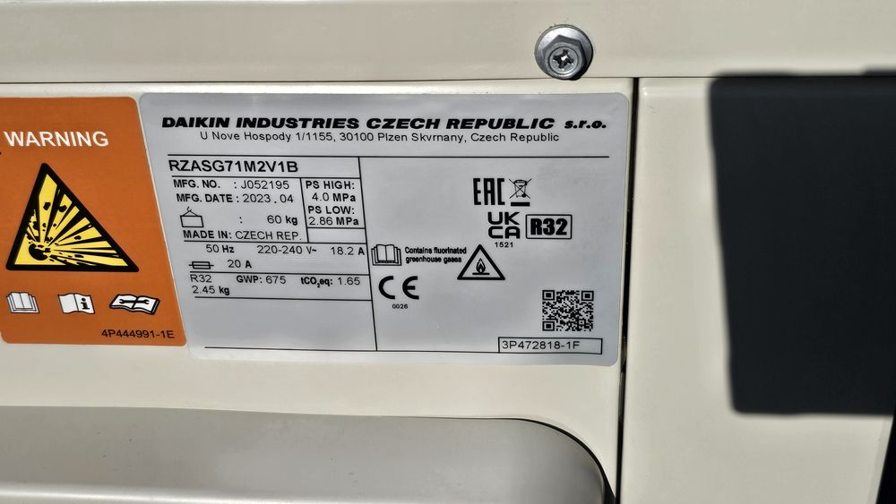 Daikin касетъчен климатик RZAG71 FCAHG71     24ка