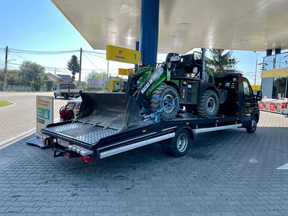 Tractari Auto Sibiu Transport Autoutilitare Utilaje ATV Moto Platforma