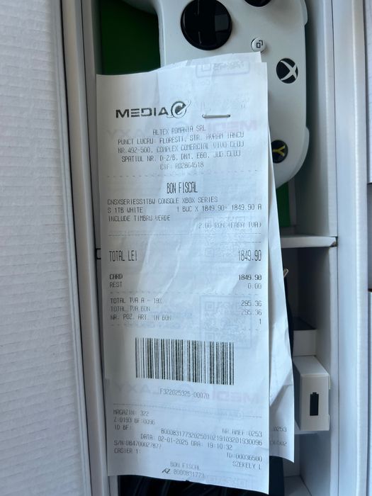 Vând Xbox Series S 1 tb white