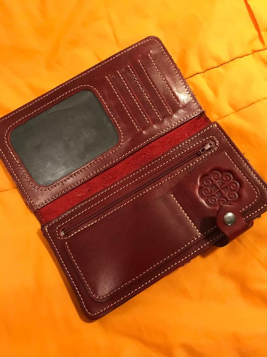 Кошелёк кожаный, ручная работа