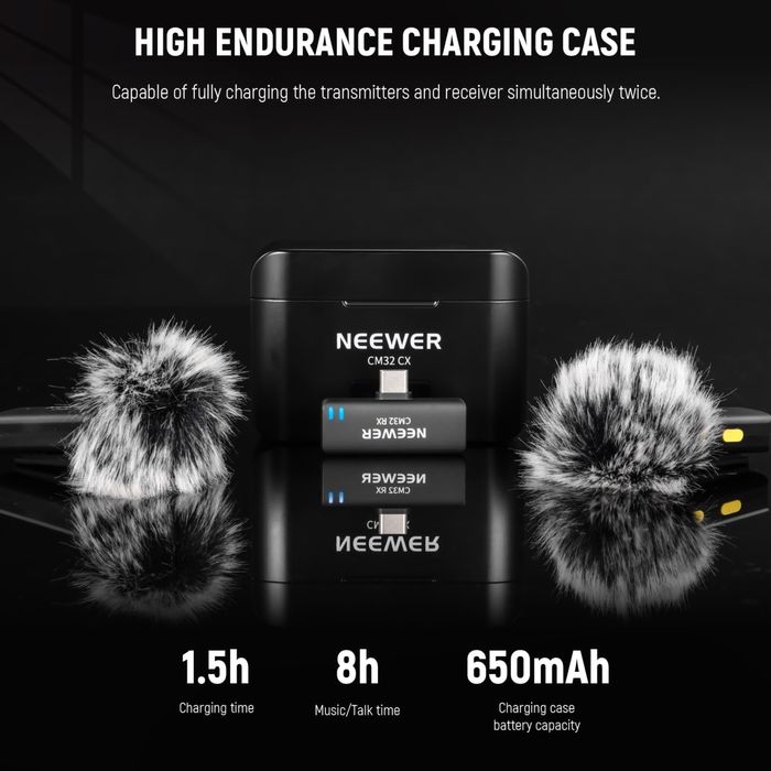 Проф. безжична система. Безжичен микрофон. Type C. Влог