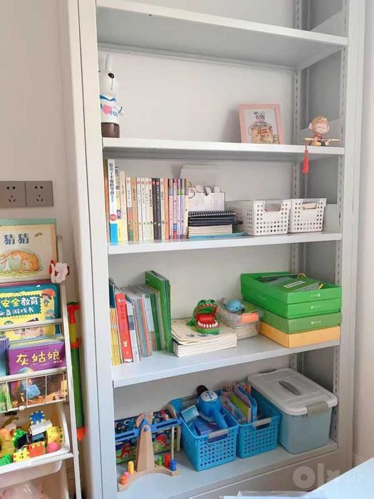 Шкаф для книг с полками металлический для хранения книг