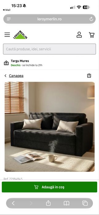 Canapea 157 cm nou
