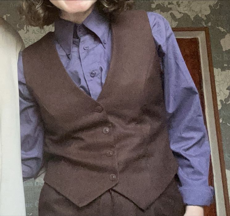 Рубашка фиолетовая мужская