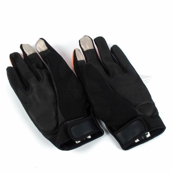 Ръкавици за мотоциклет MadBike/ORANGE със сензор който позволява да се