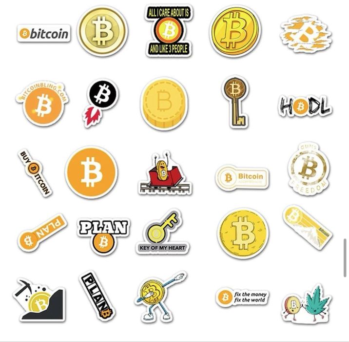 Биткойн стикери различни модели