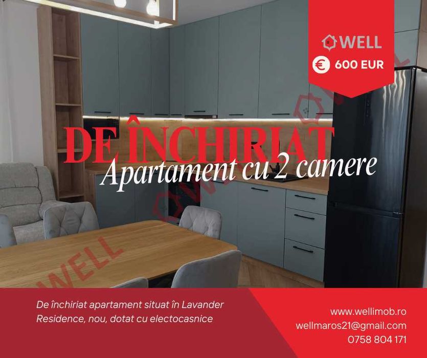 De închiriat apartament nou cu două camere