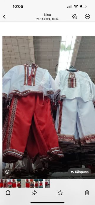 Costum tradițional băieți popular4-11 ani