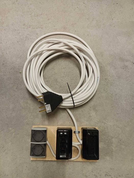 Трифазен удължител 17 метра, НОВ разклонител, монофазен удължител