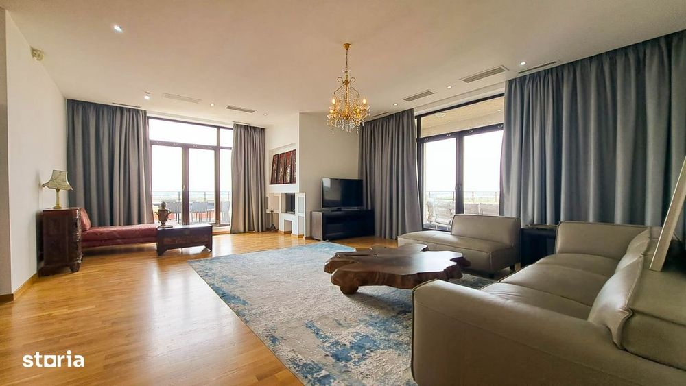 Penthouse Lux 4 camere de inchiriat Baneasa | Lift privat | Terasa 360 — fotografia 1