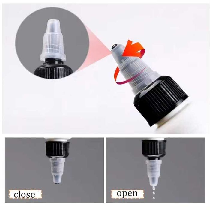 Пластмасова кристална бутилка 100 ml, капачка с капкомер 10бр 20214449