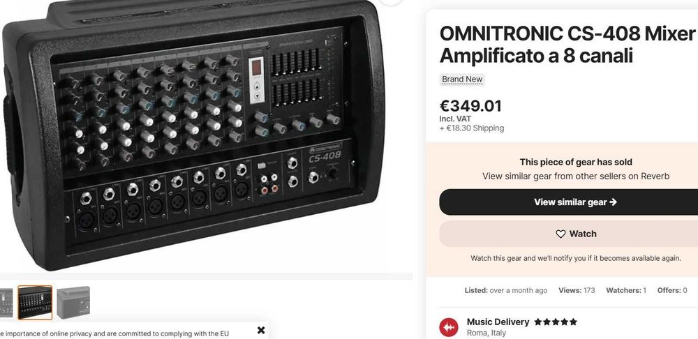 Усилвател 400 вата с миксер, ехо, ефекти, Power Mixer, може +тонколони