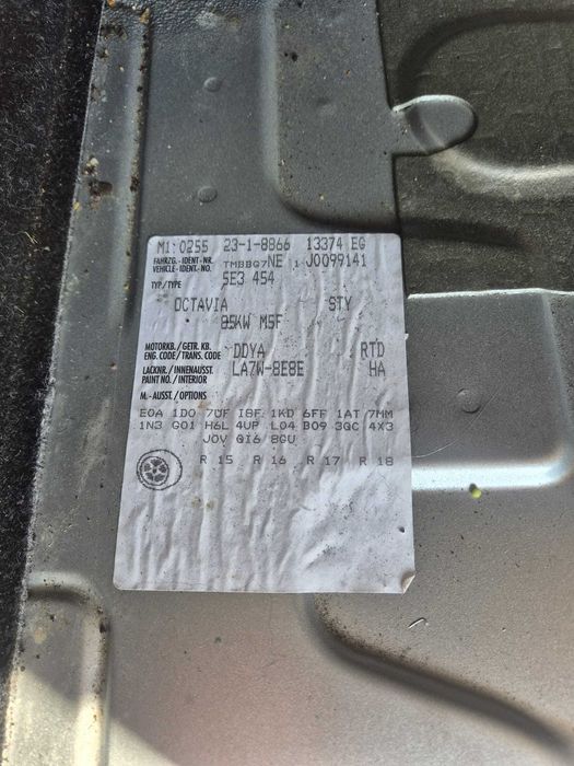 Dezmembram Skoda Octavia 3 an fabr.2017 1.6 tdi capota fata/trager